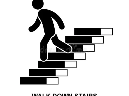 downstairs